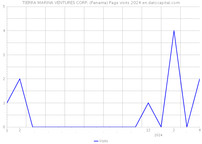 TIERRA MARINA VENTURES CORP. (Panama) Page visits 2024 