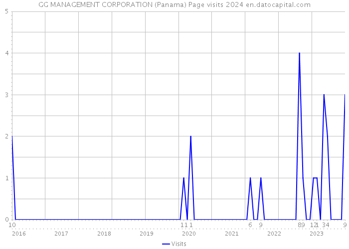 GG MANAGEMENT CORPORATION (Panama) Page visits 2024 