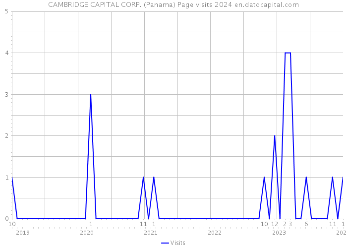 CAMBRIDGE CAPITAL CORP. (Panama) Page visits 2024 