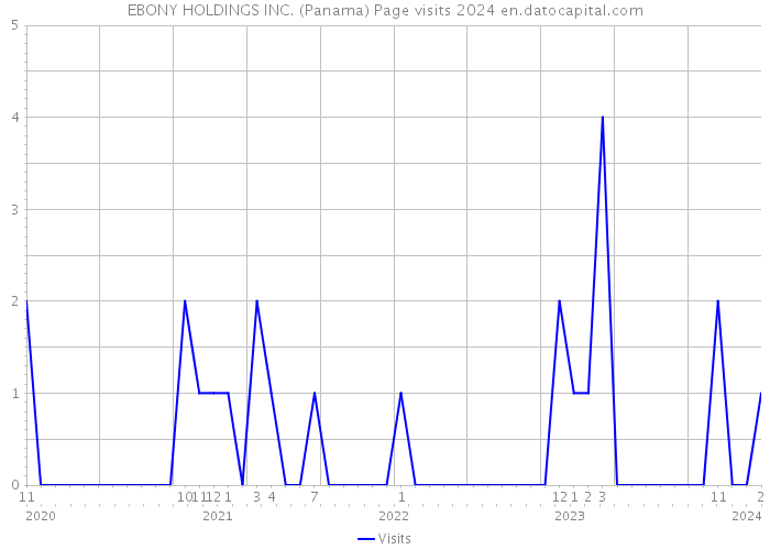 EBONY HOLDINGS INC. (Panama) Page visits 2024 