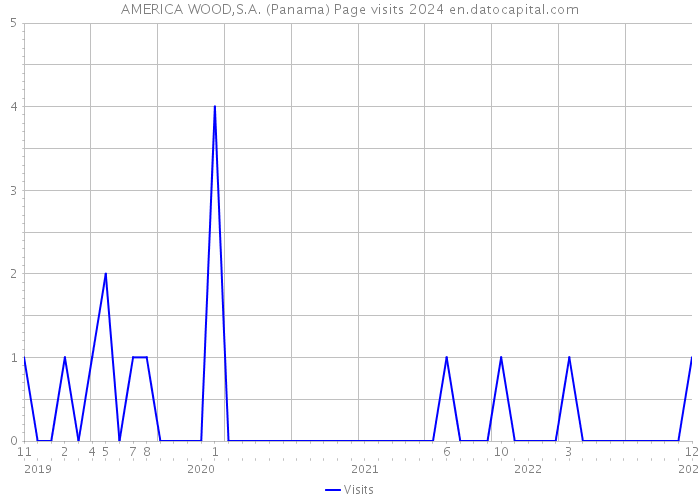 AMERICA WOOD,S.A. (Panama) Page visits 2024 