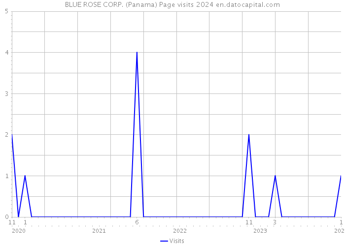BLUE ROSE CORP. (Panama) Page visits 2024 