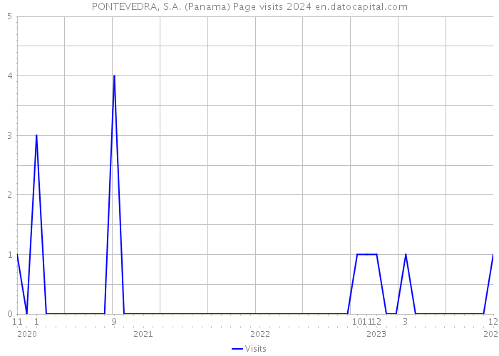 PONTEVEDRA, S.A. (Panama) Page visits 2024 