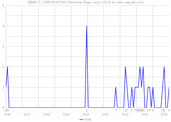 NEWCO CORPORATION (Panama) Page visits 2024 