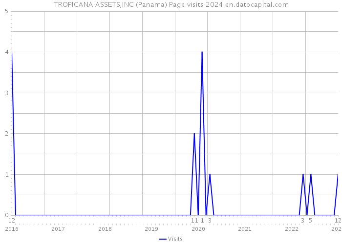 TROPICANA ASSETS,INC (Panama) Page visits 2024 