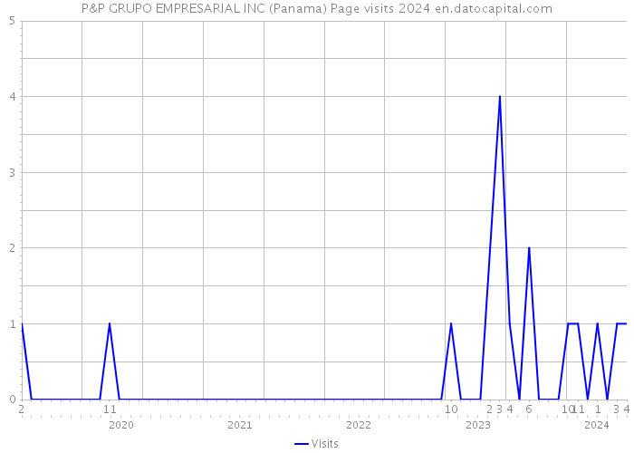 P&P GRUPO EMPRESARIAL INC (Panama) Page visits 2024 
