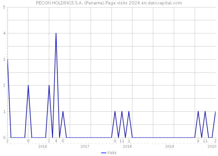 PECON HOLDINGS S.A. (Panama) Page visits 2024 