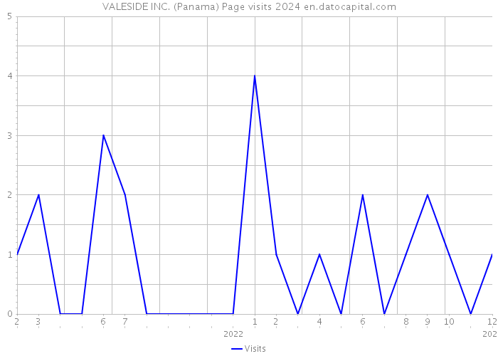 VALESIDE INC. (Panama) Page visits 2024 