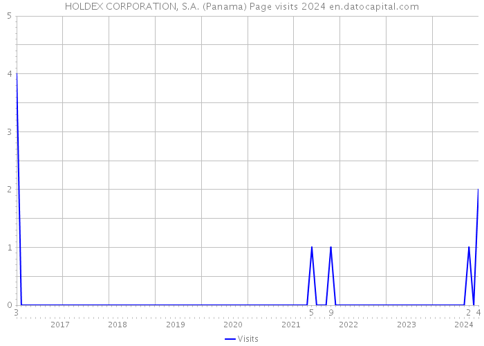 HOLDEX CORPORATION, S.A. (Panama) Page visits 2024 