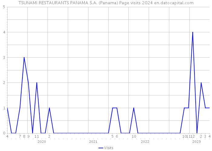 TSUNAMI RESTAURANTS PANAMA S.A. (Panama) Page visits 2024 