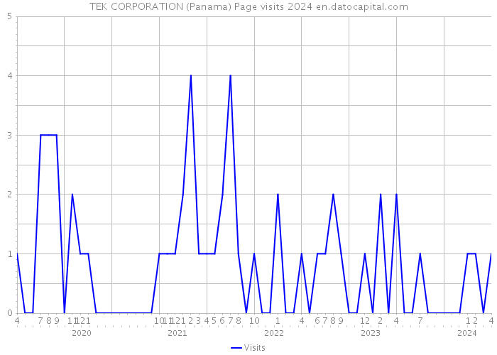 TEK CORPORATION (Panama) Page visits 2024 