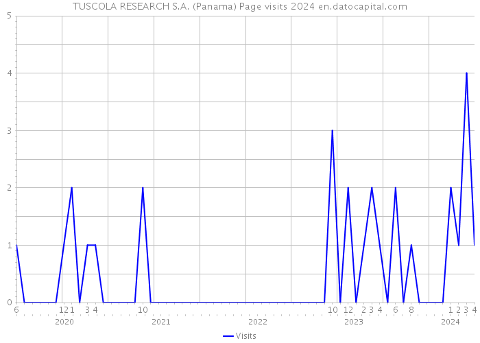 TUSCOLA RESEARCH S.A. (Panama) Page visits 2024 