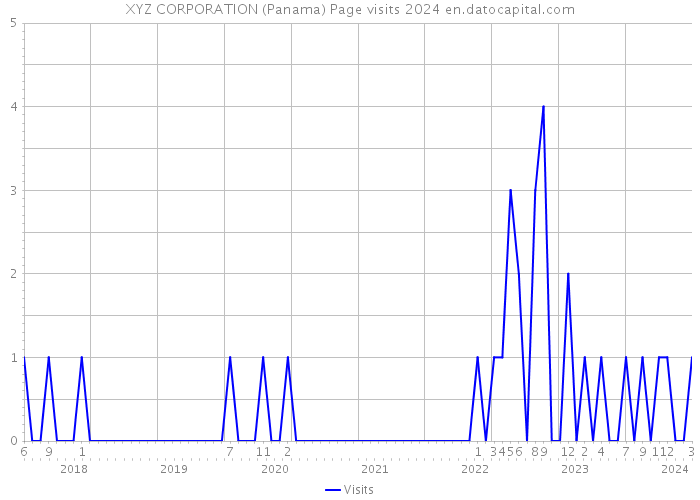 XYZ CORPORATION (Panama) Page visits 2024 