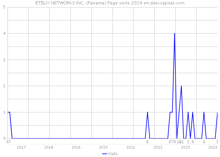 ETELIX NETWORKS INC. (Panama) Page visits 2024 
