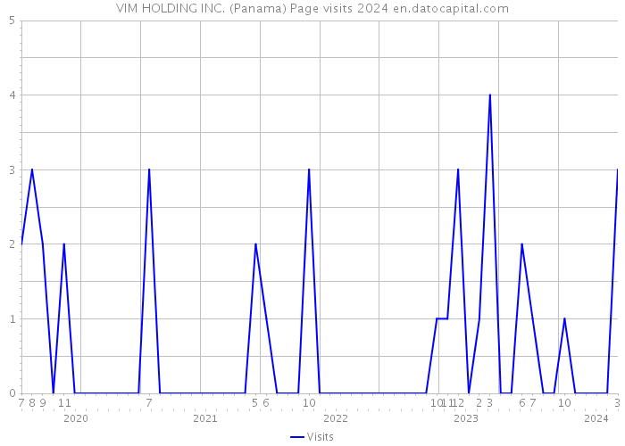 VIM HOLDING INC. (Panama) Page visits 2024 