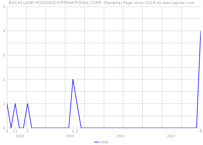 BOCAS LAND HOLDINGS INTERNATIONAL CORP. (Panama) Page visits 2024 
