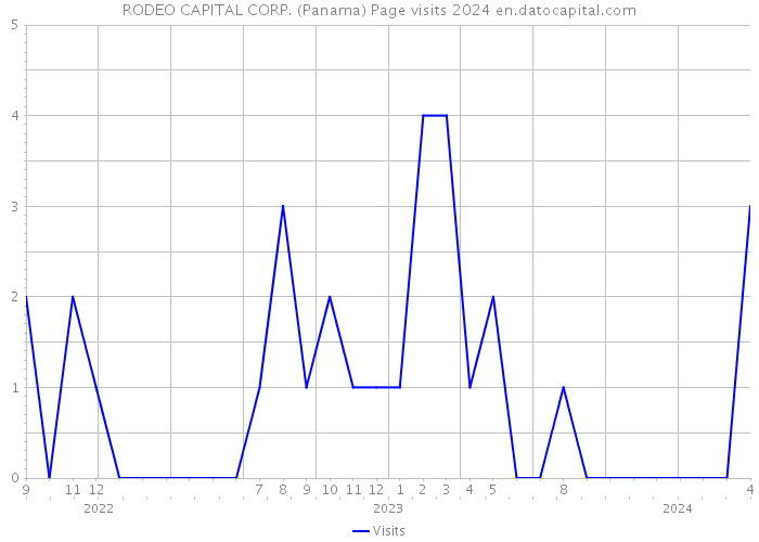 RODEO CAPITAL CORP. (Panama) Page visits 2024 