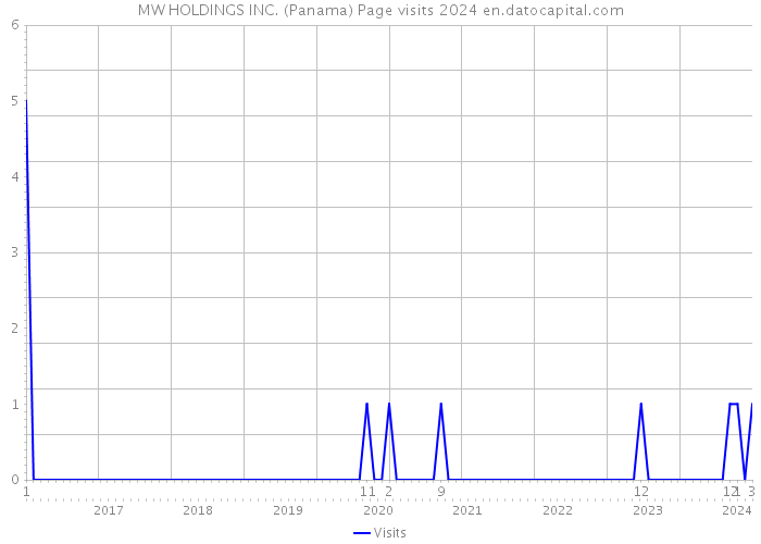 MW HOLDINGS INC. (Panama) Page visits 2024 