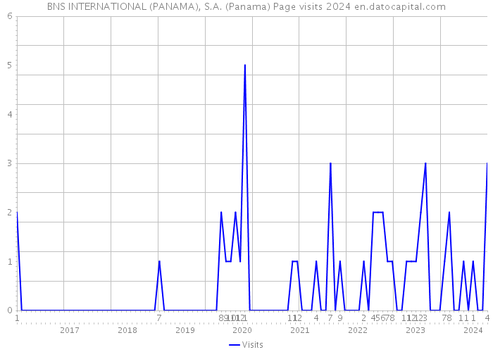 BNS INTERNATIONAL (PANAMA), S.A. (Panama) Page visits 2024 