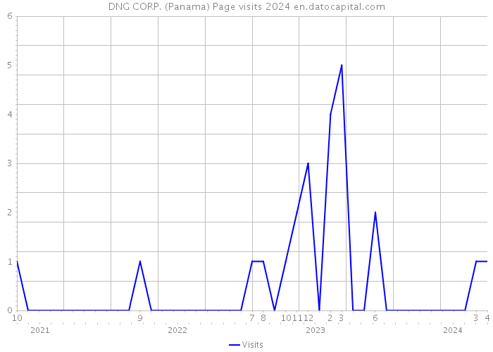DNG CORP. (Panama) Page visits 2024 