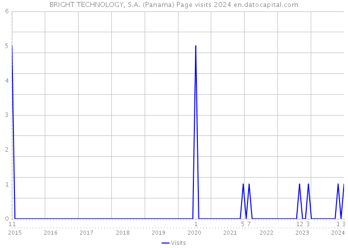 BRIGHT TECHNOLOGY, S.A. (Panama) Page visits 2024 