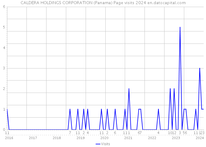 CALDERA HOLDINGS CORPORATION (Panama) Page visits 2024 