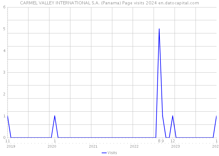 CARMEL VALLEY INTERNATIONAL S.A. (Panama) Page visits 2024 