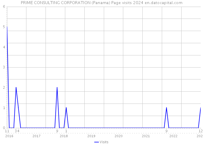 PRIME CONSULTING CORPORATION (Panama) Page visits 2024 