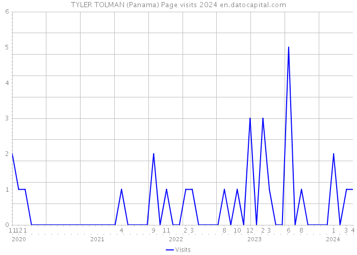 TYLER TOLMAN (Panama) Page visits 2024 