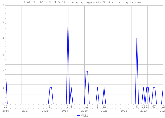 BRADCO INVESTMENTS INC. (Panama) Page visits 2024 