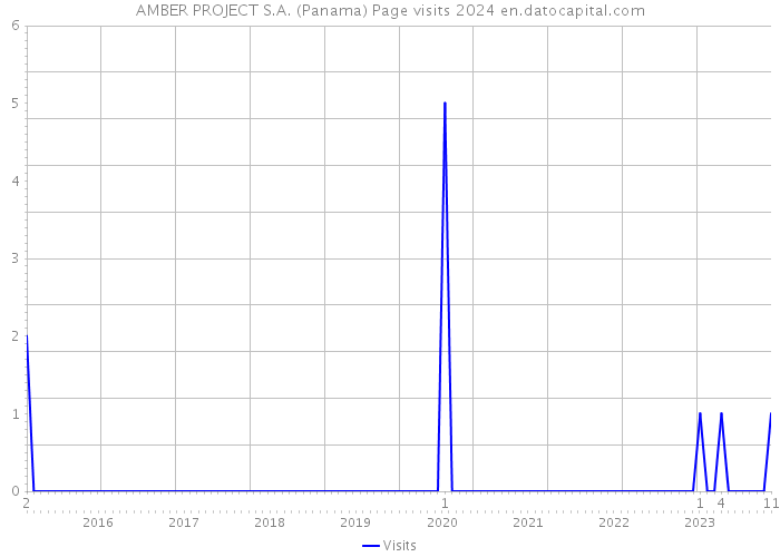 AMBER PROJECT S.A. (Panama) Page visits 2024 