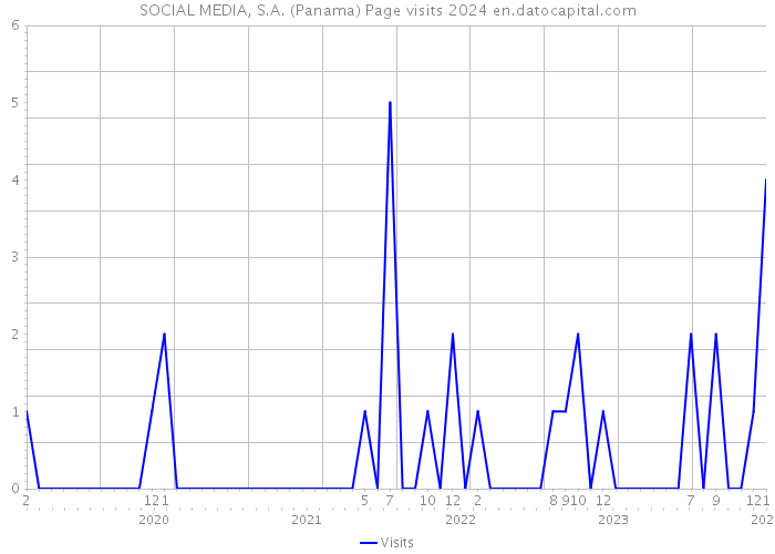 SOCIAL MEDIA, S.A. (Panama) Page visits 2024 