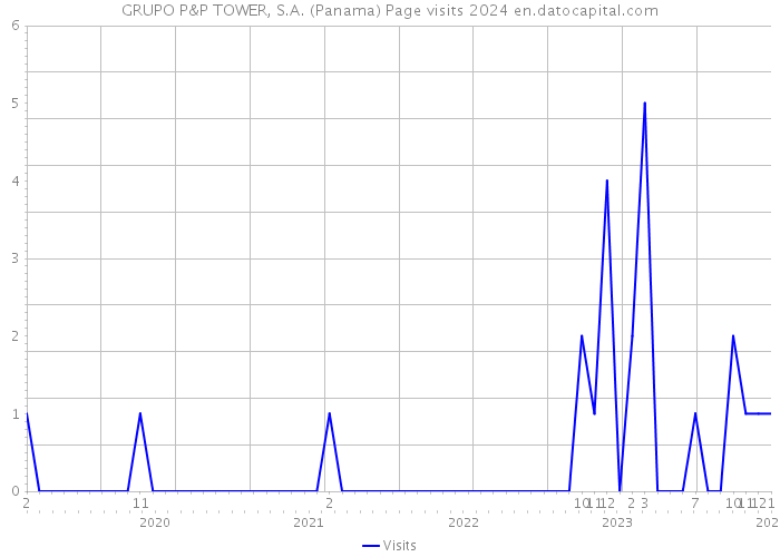 GRUPO P&P TOWER, S.A. (Panama) Page visits 2024 