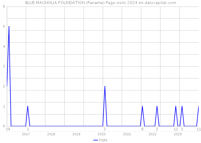 BLUE MAGNOLIA FOUNDATION (Panama) Page visits 2024 
