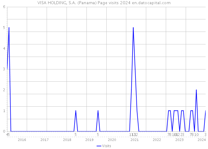 VISA HOLDING, S.A. (Panama) Page visits 2024 