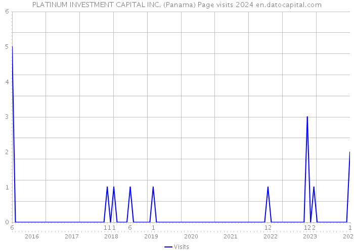PLATINUM INVESTMENT CAPITAL INC. (Panama) Page visits 2024 