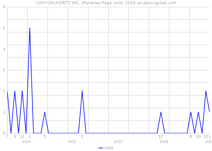 CANYON ASSETS INC. (Panama) Page visits 2024 