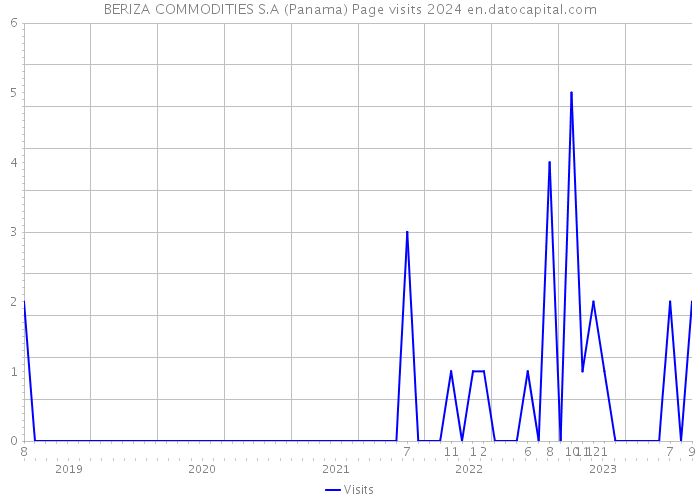 BERIZA COMMODITIES S.A (Panama) Page visits 2024 