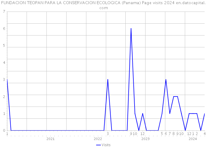 FUNDACION TEOPAN PARA LA CONSERVACION ECOLOGICA (Panama) Page visits 2024 