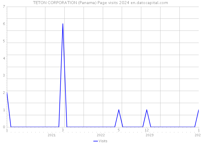 TETON CORPORATION (Panama) Page visits 2024 
