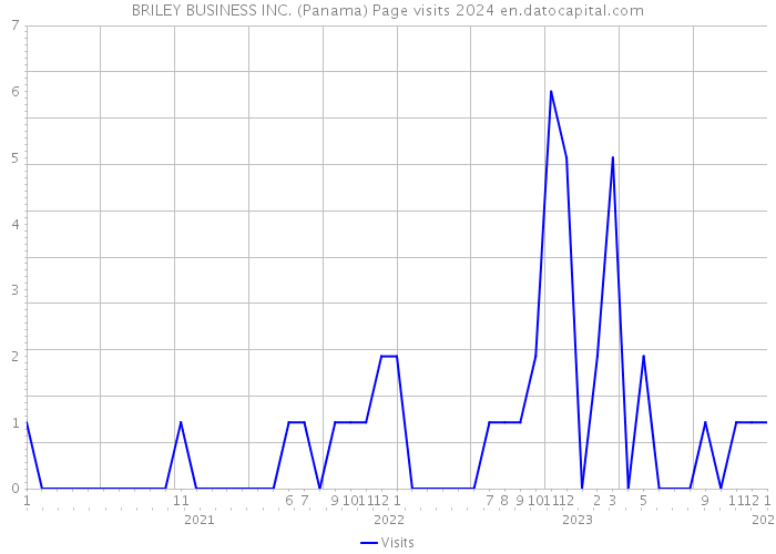 BRILEY BUSINESS INC. (Panama) Page visits 2024 