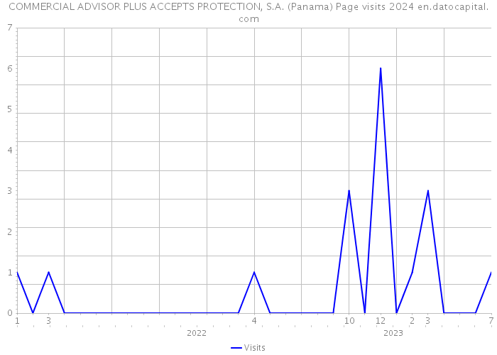 COMMERCIAL ADVISOR PLUS ACCEPTS PROTECTION, S.A. (Panama) Page visits 2024 