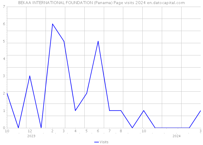 BEKAA INTERNATIONAL FOUNDATION (Panama) Page visits 2024 