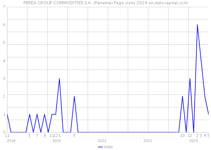 PEREA GROUP COMMODITIES S.A. (Panama) Page visits 2024 