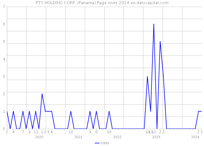 PTY HOLDING CORP. (Panama) Page visits 2024 