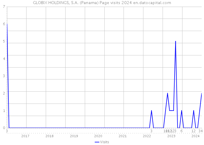 GLOBIX HOLDINGS, S.A. (Panama) Page visits 2024 