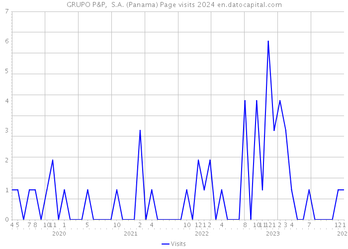 GRUPO P&P, S.A. (Panama) Page visits 2024 
