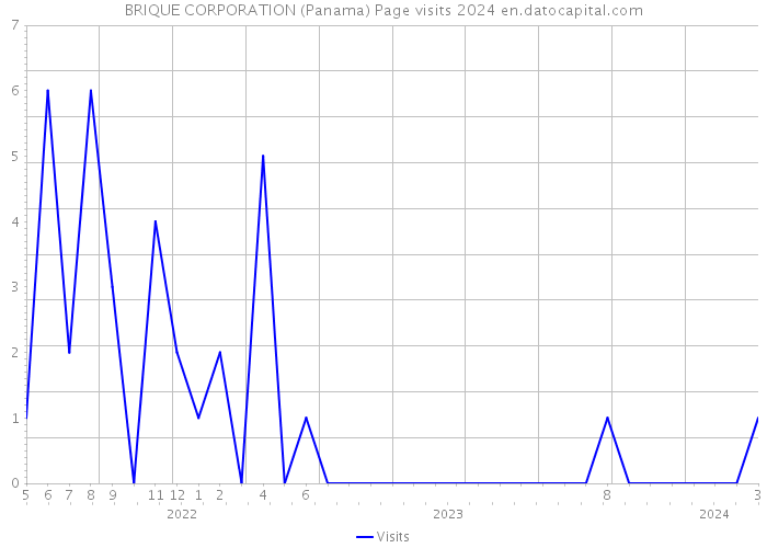 BRIQUE CORPORATION (Panama) Page visits 2024 