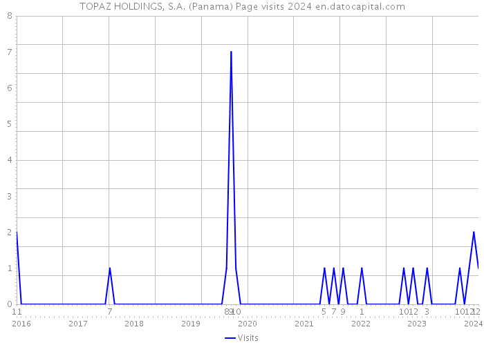 TOPAZ HOLDINGS, S.A. (Panama) Page visits 2024 