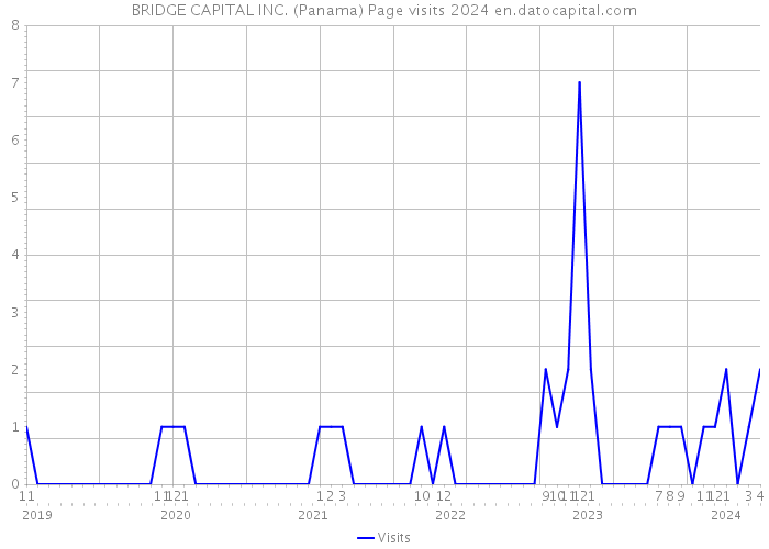 BRIDGE CAPITAL INC. (Panama) Page visits 2024 